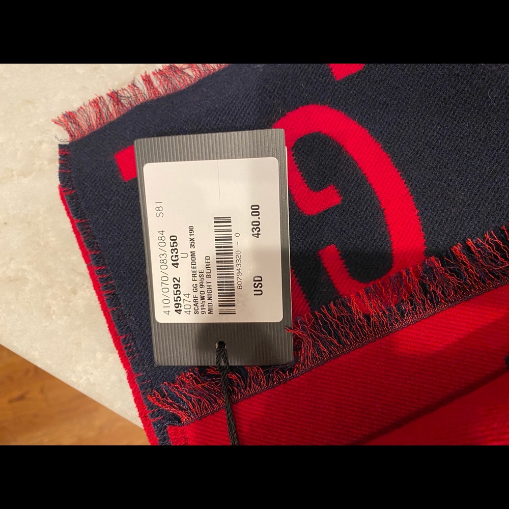 *Authentic* jacquard wool silk scarf